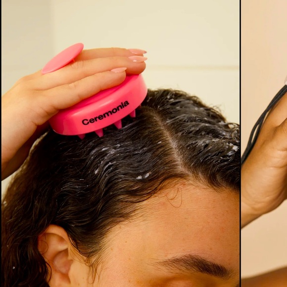 Ceremonia Scalp Masajeador & 100% Satin Scrunchie - Picture 3 of 9